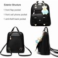 thumbnail image 4 of Mochila de cuero para niñas, minibolso de hombro acolchado de moda para adolescentes, tamaño pequeño, 4 of 5