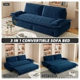 thumbnail image 4 of Homy Casa 3-in-1 Convertible Sofa Bed, Queen Size Sleeper Sofa for Living Room, Apartment, 4 of 11