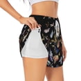 thumbnail image 2 of Haiem Butterfly1 Women's 2 in 1 Running Shorts - Lightweight Athletic Workout Gym Yoga Breathable Sports Shorts Liner with Phone Pockets-Large, 2 of 9