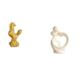 thumbnail image 1 of Figura de pollo, decoración Feng Shui, colección artística, estatua, adorno abstracto, escultura de pareja, estatua de resina para cumpleaños y aniver, 1 of 8