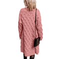 thumbnail image 5 of Lovskoo Cardigan Sweaters for Women Open Front Spring Long Sleeved Solid Color Knit Pocket Jacket Oversized Winter Outerwear Tops Pink, 5 of 8