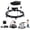 black, variant on Baby Walker, Portable/Foldable/9 Adjustable Heights/With Wheels/Anti-Rolling, For Babies 6-12 Months,Black