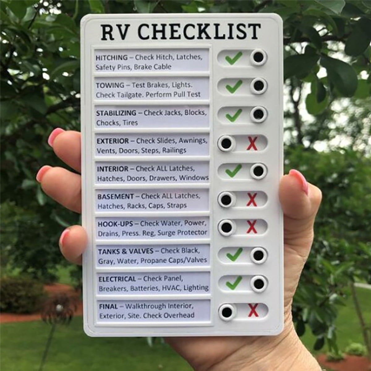ICOVOIY RV Checklist Memo Plastic Board Portable Checklist Note Board for Mom Kids Elders Daily Use Kids Chore Chart