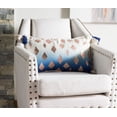 thumbnail image 2 of SAFAVIEH Roma Diamond 12" x 18" Plush Pillow with Fringe, Multi, 2 of 5