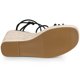 thumbnail image 5 of Sandalias de cuña con tiras para mujer, tacones tipo alpargata negro, EE. UU. 10, 5 of 5