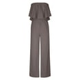 thumbnail image 3 of Mrat Yoga Jumpsuits Womens Trendy Summer Solid Casual Ruffle Sleeveless Suspender Jumpsuit Workwear Pants for Women S-101 Gray M, 3 of 5