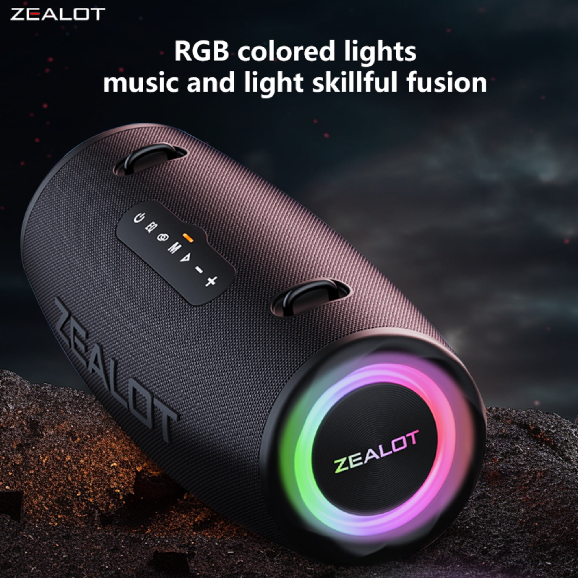 ZEALOT Outdoor Bluetooth Speaker 250W, IPX6 Waterproof Wireless Portable Speaker with Power Bank, Bluetooth 5.3, 30H Playtime for Camping, Beach, Pool Party, Hiking, Backyard, Blue