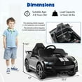 thumbnail image 3 of Costway 12V Licensed Ford Mustang Shelby GT500 Kids Ride on Car with Remote Control Black, 3 of 10