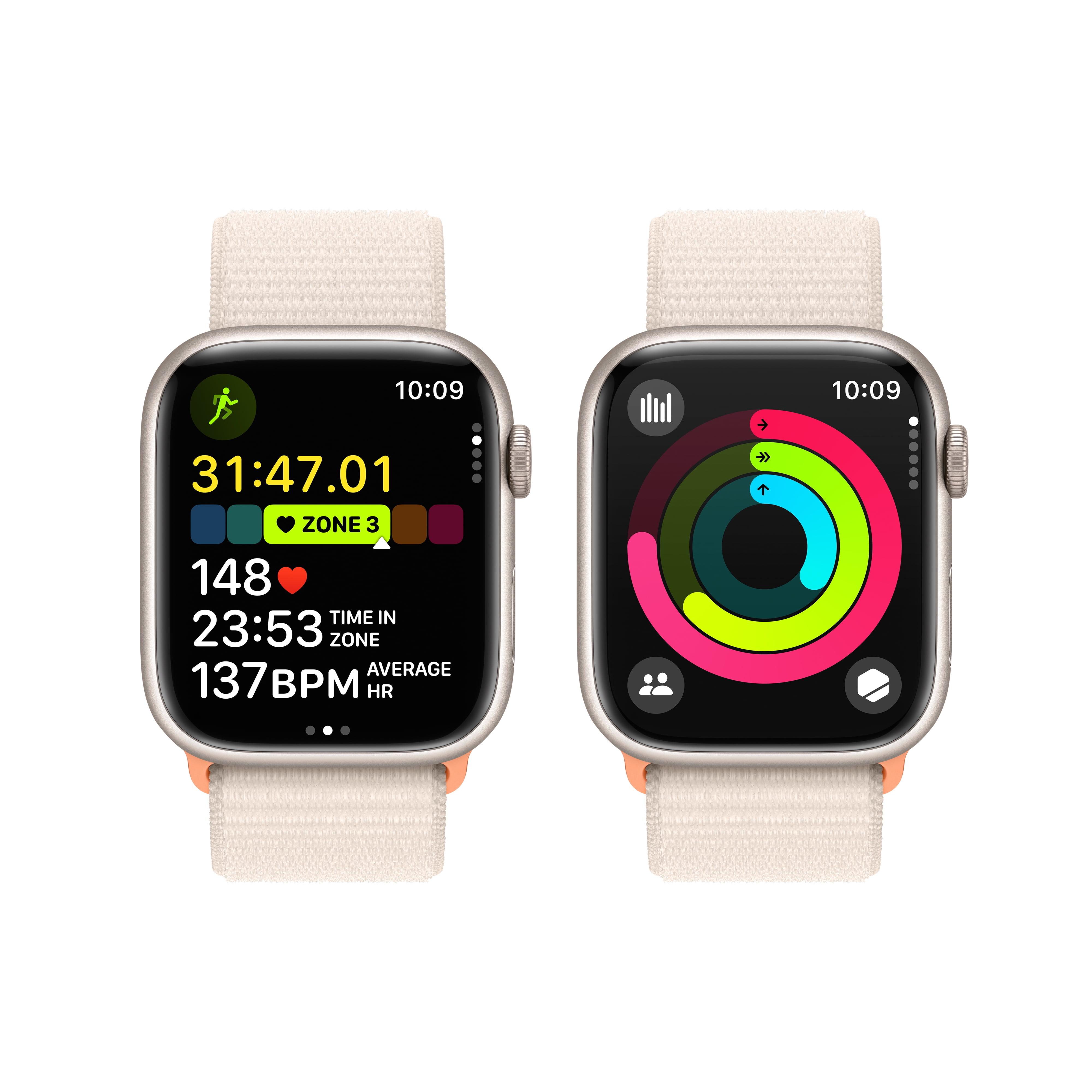 Apple Watch Series 9 GPS mm Starlight Aluminum Case with
