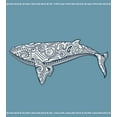 thumbnail image 3 of Nautical Decor Queen Size Duvet Cover Set, Ethnic Whale Fish with Totem Symbol Kitsch Paisley Pattern, Decorative 3 Piece Bedding Set with 2 Pillow Shams, Slate Blue White, by Ambesonne, 3 of 3