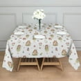 thumbnail image 3 of White Fairy Cottage Princess Pattern Square Tablecloth,Waterproof Square Table Cover,Wipeable Spillproof Washable Table Cover for Home Kitchen Party Decor 60"x60"(152x152cm), 3 of 6
