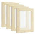 thumbnail image 1 of Uxcell 7.1"x5.9" Pantalla de fabricación de papel de madera, marco de molde para fabricación de papel, color natural 4 paquetes, 1 of 5