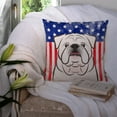 thumbnail image 3 of Caroline's Treasures BB2150PW1414 American Flag and White English Bulldog  Fabric Decorative Pillow , 14Hx14W,, 3 of 4