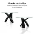 thumbnail image 5 of Furniture of America Evans Glass Top Round Dining Table, Black, 5 of 9