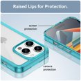 thumbnail image 3 of Allytech for iPhone 15 Pro Max Case, Clear Back Cover Hard Shell Rugged Hybrid Shockproof Cell Phone Case for Apple iPhone 15 Pro Max, Skyblue, 3 of 8