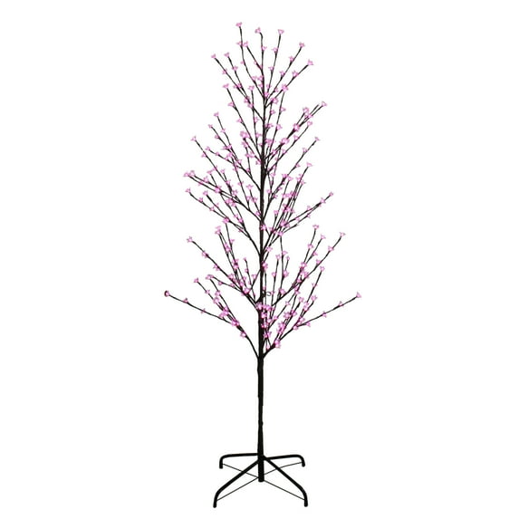 6' Enchanted Garden LED Lighted Cherry Blossom Flower Tree - Pink Lights
