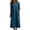 Navy, variant on QIYAGBSA Summer Dresses for Women Cotton Linen 3/4 Sleeve Relaxed Fit Midi Dress with Pockets and Side Slits Casual Vacation (White, XL)