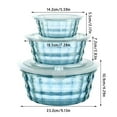 thumbnail image 3 of Vestitly Three-Piece Transparent Plastic Food Container Blue A, 3 of 4