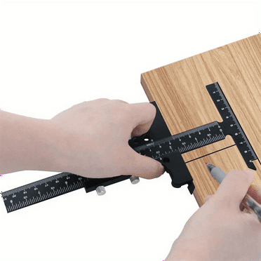 Woodworking Scriber Gauge-Aluminum Alloy Sliding Marking Gauge,-Square Scribing Measuring Marking Framing Ruler Tool A