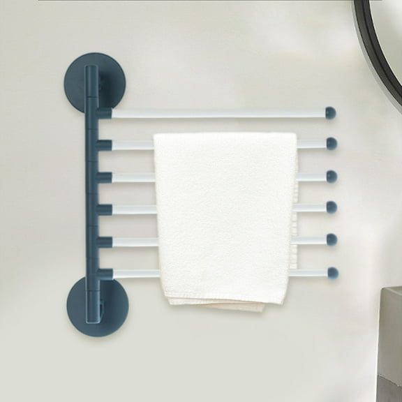 Hovmgk Suction Cup Towel Rack, Multifunctional Bathroom Paper Towel Holder, Strong Adjustable Wall-Mounted Towel Rack for Easy Installation, Plastic Paper Roll Organizer for Bathroom and Kitchen