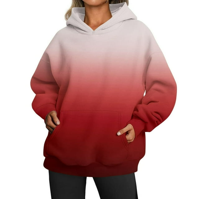 Mode Femmes Sweat-Shirts Décontractés à Col Rond Sweat-Shirts à Manches Longues Violet Foncé XXL
