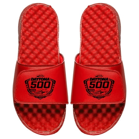 

Men s ISlide Red NASCAR 2019 Daytona 500 Black Logo Slide Sandals