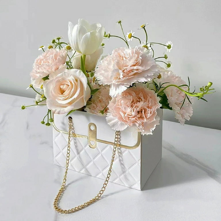 Moon Ship Handle Flower Box Creative Bouquets Bag Wedding Gift Boxes  Portable