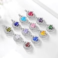 thumbnail image 4 of Juwaliy 13MM Women Moon Stars Necklace Heart September Birthstone 925 Sterling Silver Pendant Blue Sapphire Jewelry Christmas Valentines Birthday Mother's Day Gift for Her/Wife/Mom, 4 of 10