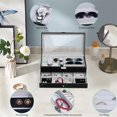 thumbnail image 4 of Organizador de joyas TomCare Watch Box con tapa de cristal, color negro, 4 of 6