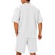thumbnail image 4 of Ceisia Men's Loose Fit Jacquard 2-Piece Set Crew Neck Short Sleeve T-Shirt with Elastic Waist Drawstring Shorts Gifts, 4 of 6