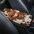thumbnail image 3 of Renewold Cute Highland Cow Brown Auto Center Console Cover, Soft Non-slip Car Armrest Pad Seat Box Cover Universal Fit for Sedan Van SUV, Easy to Install, 3 of 6