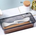 thumbnail image 3 of 1 Pack Plastic Silverware Tray with Lid,Black Cutlery Storage Container,Household Flatware Tray with Drainer,Forks Knives Spoons Tea Ware Organizer,for Kitchen Utensil Drying By Scheam, 3 of 7