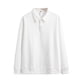 thumbnail image 1 of Blusa y camisa de manga larga con cuello vuelto para hombre, color liso, informal, holgada, con medio botón, manga larga, cuello vuelto, blusas de poliéster para hombre, 1 of 5