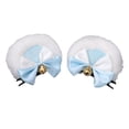 thumbnail image 2 of 2 pinzas para el pelo con orejas de oso, de peluche, ideales para Halloween, cosplay de anime. Azul blanco, 2 of 9