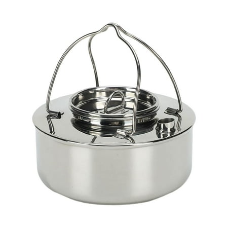 

Lightweight Camping Kettle Teapot Camping Cookware Outdoor Kettle Outdoors Coffee Pot for Farmhouse Camping Backpacking Picnic Kitchen Argent