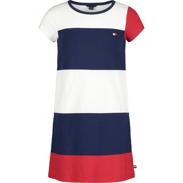 Vestido tipo camiseta Tommy Hilfiger para niñas, bandera azul, talla 16