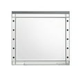 thumbnail image 2 of Benjara Lee 37 x 40 Vanity Mirror, 10 Light Bulb Sockets, Modern Silver Wood Frame, 2 of 5