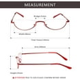 thumbnail image 5 of Agstum Retro Metal Half Moon Reading Glasses with Spring Hinge Half Rimless Readers, 5 of 5