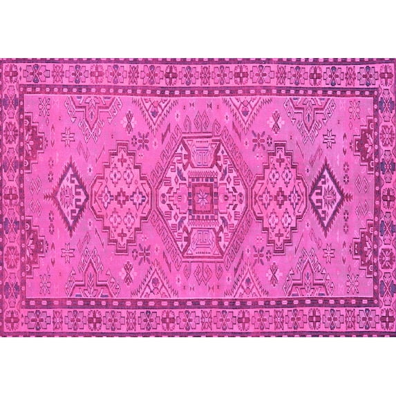 Ahgly Company Indoor Rectangle Persian Pink Traditional Area Rugs, 6' x 9'