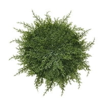 Beautynvta Christmas Placemat, 15.75'' Round Artificial Cedar Place Mat, Fake Greenery Plants Branches Mats, Winter Wreath Dining Table Mats for Xmas Party Decorations