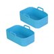 thumbnail image 2 of Monstrate Freidora de aire, placa para hornear, temperatura, revestimiento que no se decolora, cesta de silicona reutilizable, cocina, barbacoa, barbacoa, Cocina y Comedor Azul 2 piezas Monstrate HA068518-02, 2 of 6
