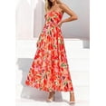 thumbnail image 5 of PRETTYGARDEN Women Strapless Maxi Dress Summer Floral Tube Top Ruched Beach Spring Wedding Guest Long Dresses, 5 of 10