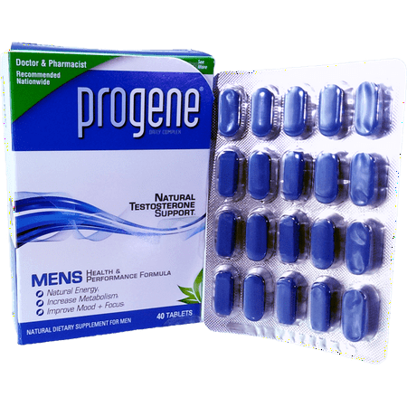 Progene® 40ct Testosterone Supplement - Doctor Recommended with Clinically Proven Testosterone Precursors - Increase Levels for More Energy, Lean Muscle & Libido - Tribulus, Tongkat Ali, (Best Testosterone Steroid For Lean Muscle)