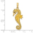 thumbnail image 5 of FJC Finejewelers 14k Yellow Gold 3d Seahorse with Yellow Enamel Charm, 5 of 5