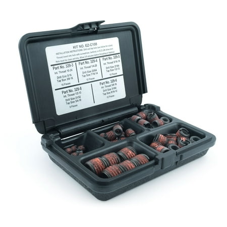 UPC: 0839137004809 | E-Z LOK? Threaded Insert Assortment Kit – Carbon Steel – 10-24 to 1/2-13