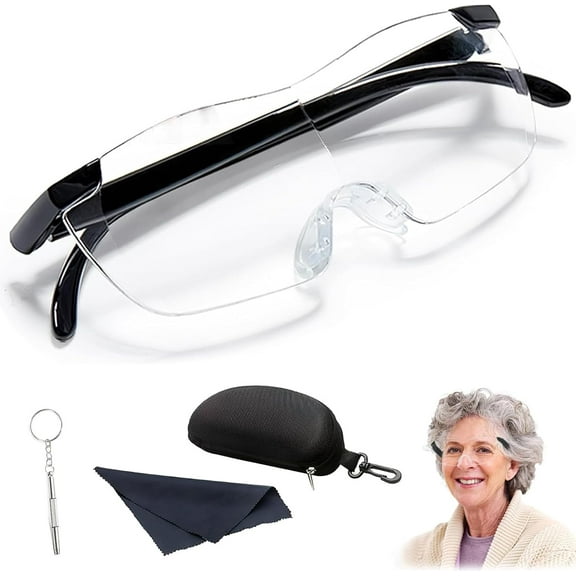 300% magnifier, magnifier for glasses wearers, reading glasses with glasses case, blue light blocking magnifier, magnifier for close work, reading
