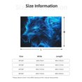 thumbnail image 5 of Yiaed Ice Blue Fire Wolf Print Blanket Throw Blanket Soft Cozy Flannel Blanket for Home Bed Sofa Couch Chair-60"x50", 5 of 6