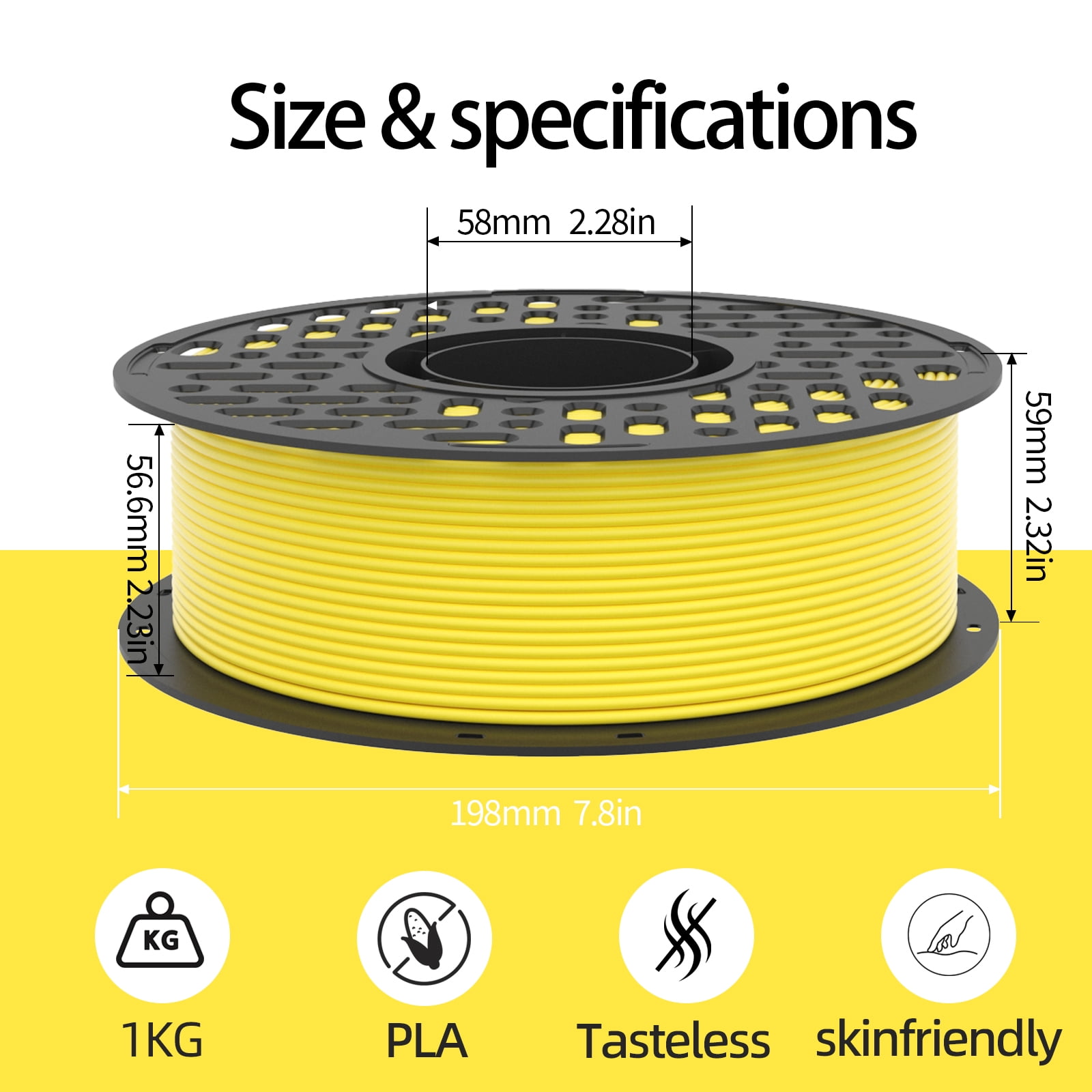 Cailab PETG 3D Printer Filament Combo Pack, 2 Rolls (2 × 1KG), 1.75mm, FDM Compatible,Translucent Blue+Translucent Brown