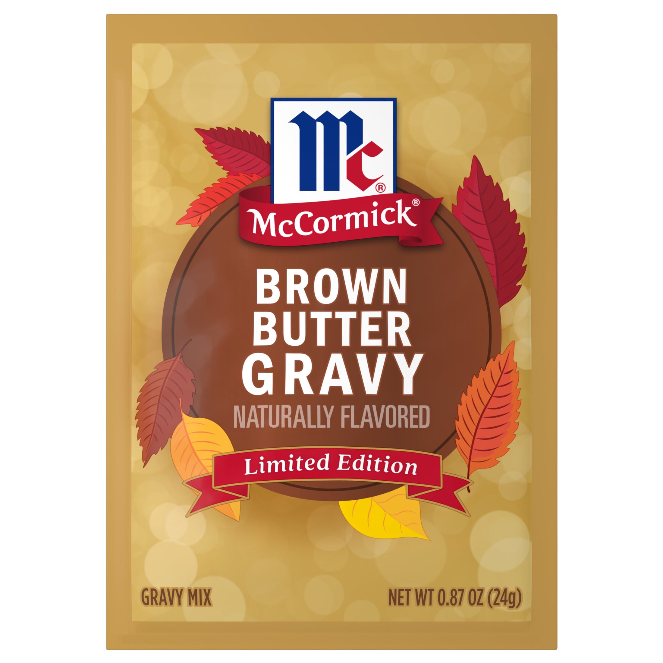 (5 pack) McCormick Brown Butter Gravy, 0.87 oz Packet