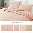 thumbnail image 6 of Exclusivo Mezcla Twin Quilt Bedding Set, Lightweight Soft Bedspreads Coverlets with 1 Pillow Sham, Modern Blush Pink Quilts Twin XL Size for All Seasons, 6 of 6